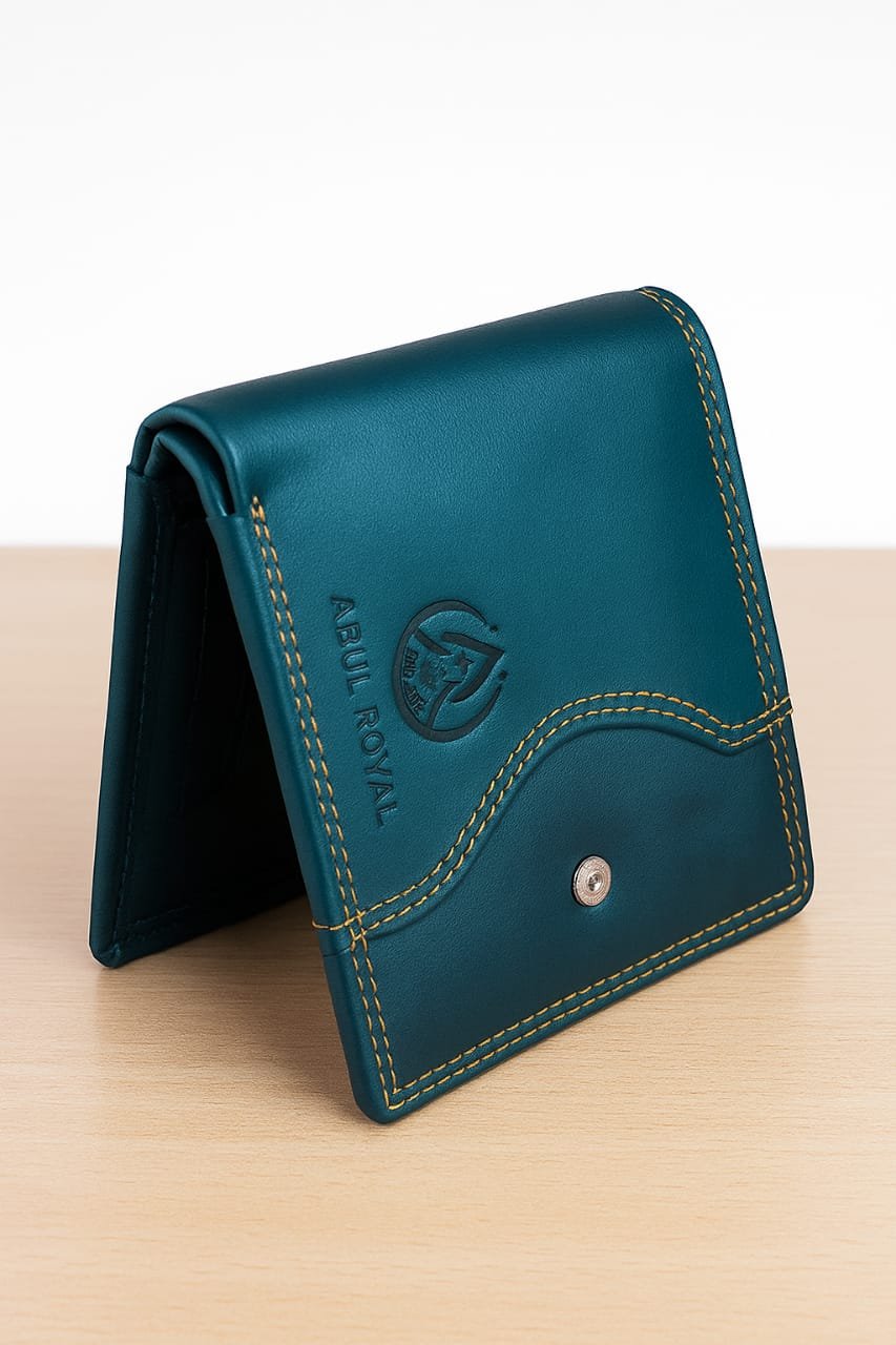 Vintage Genuine Leather Bi-folded Wallet with Coin Pocket & Card Slot - Image 3