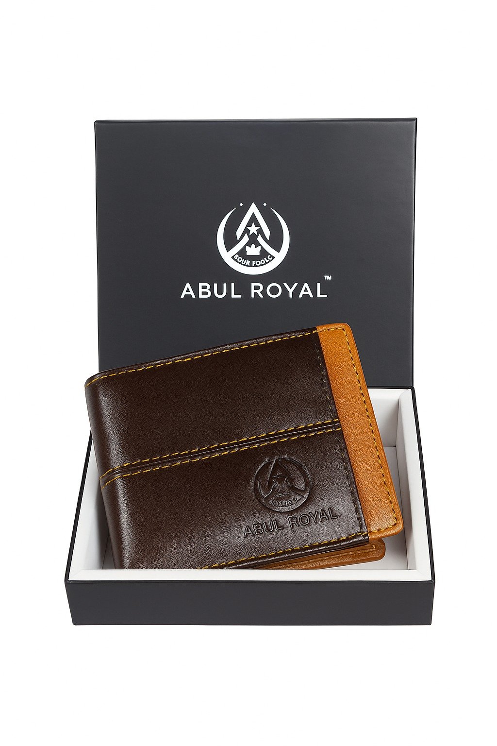 ABUL ROYAL Premium Bifold Men's Leather Wallet With Coin Pocket & Card Slots