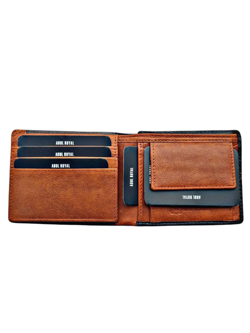ABUL ROYAL Premium Bifold Men's Leather Wallet With Coin Pocket & Card Slots - Image 5