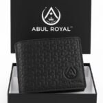 ABUL ROYAL Men's Textured Genuine Leather Wallet with Card Slots & Coin Pocket