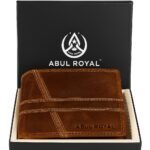 Abul Royal Genuine Leather Brown Men's Wallet – RFID Protected, Stylish & Durable