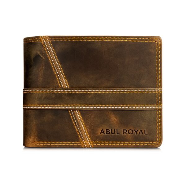 Abul Royal Genuine Leather Brown Men's Wallet – RFID Protected, Stylish & Durable - Image 4