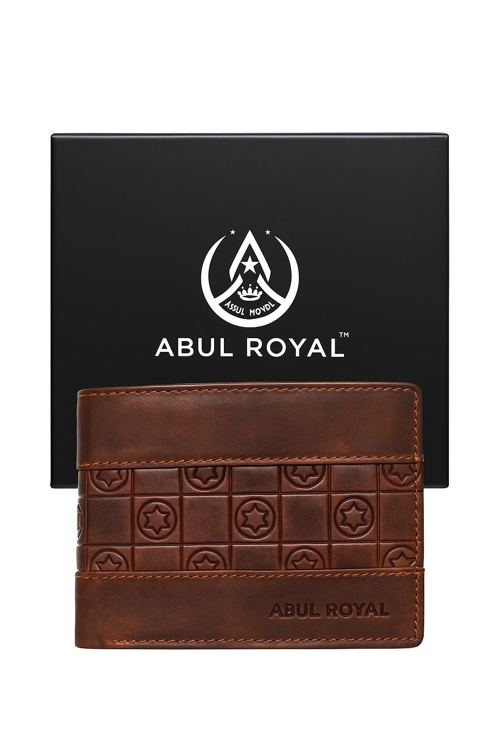 ABUL ROYAL Men's Vintage Brown Genuine Leather Wallet with RFID Protection – Stylish Bi-Fold with Multiple Card Slots & Coin Pocket