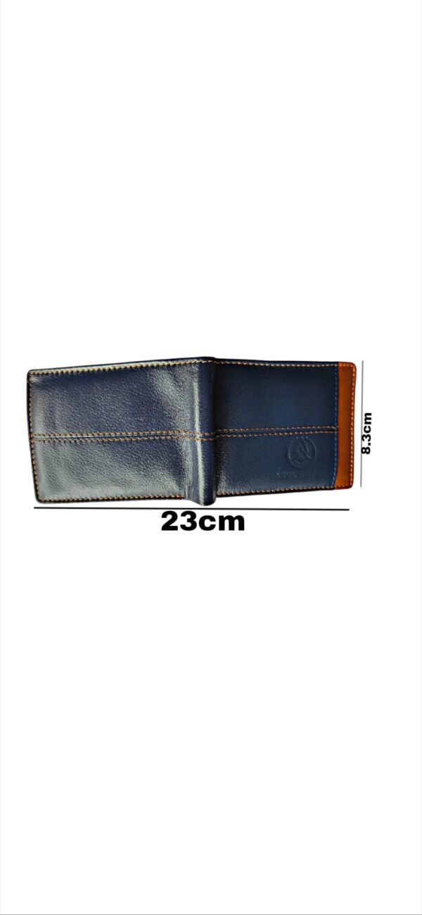 ABUL ROYAL Men’s Wallet | Genuine Leather Bifold Wallet with Card Holder & Coin Pocket | Stylish Brown & Blue Design - Image 5