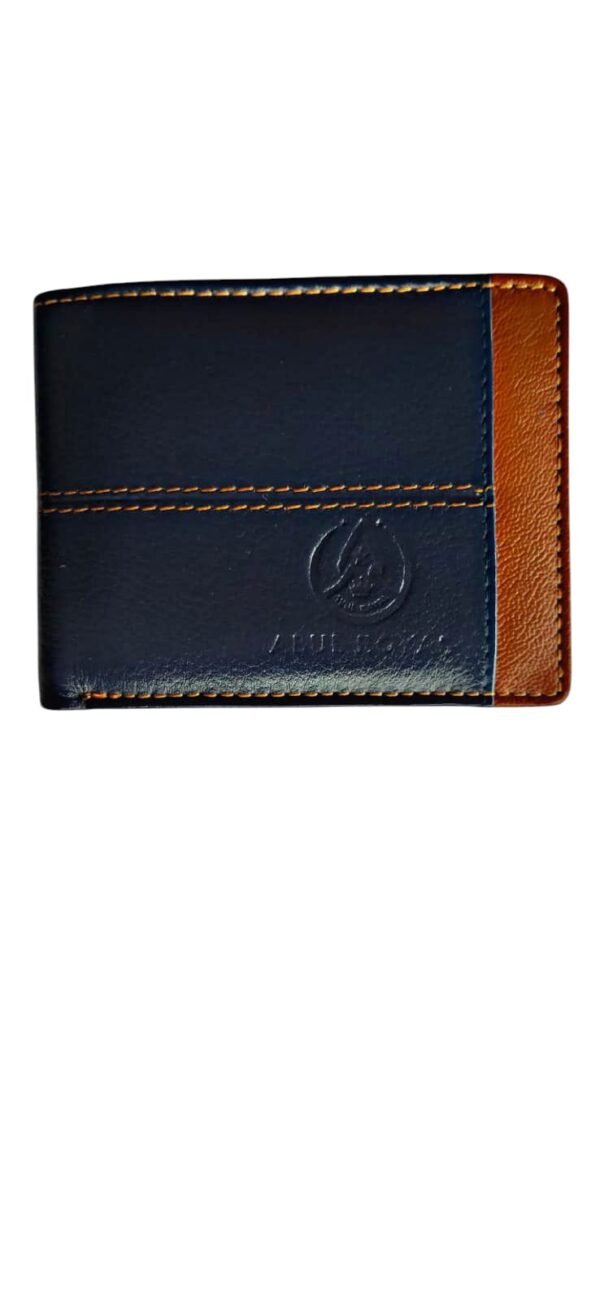 ABUL ROYAL Men’s Wallet | Genuine Leather Bifold Wallet with Card Holder & Coin Pocket | Stylish Brown & Blue Design - Image 2