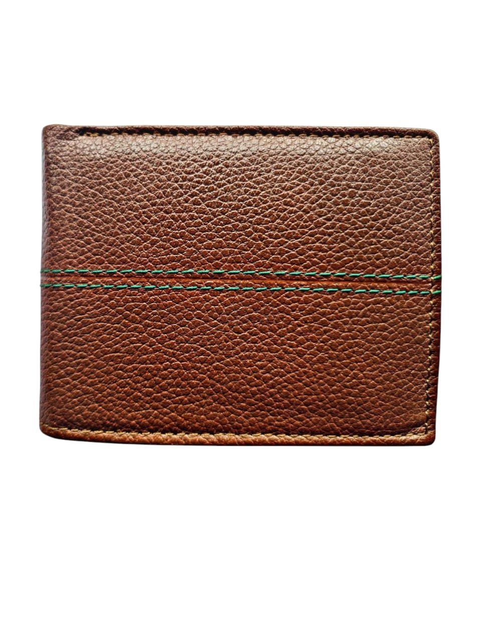 ARUL ROYAL Men's Genuine Leather Wallet | Green Bi-Fold Wallet with ID Window & Card Slots – Stylish & Durable - Image 3