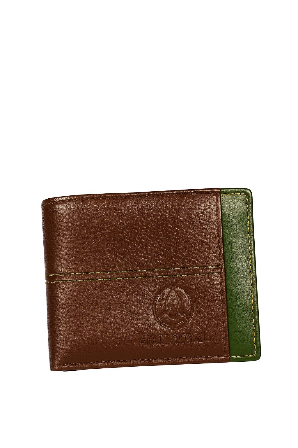 ARUL ROYAL Men's Genuine Leather Wallet | Green Bi-Fold Wallet with ID Window & Card Slots – Stylish & Durable - Image 2