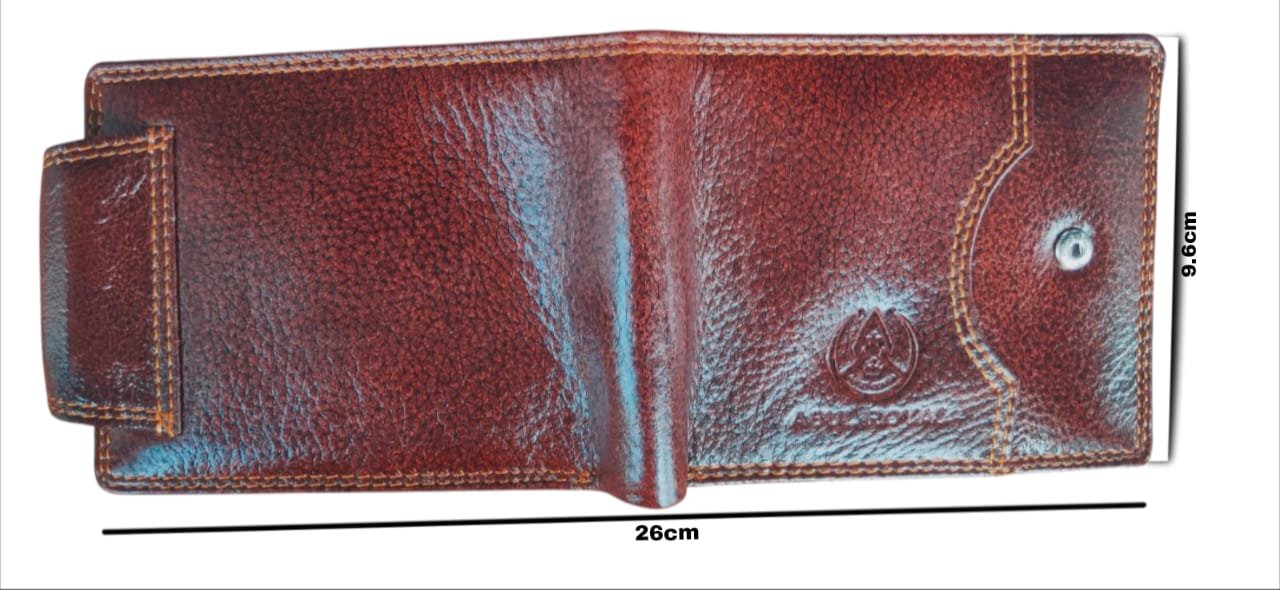 Royal Monster Rider Bi-fold Genuine Leather Wallet With Coin Pocket & Card Slots - Image 4