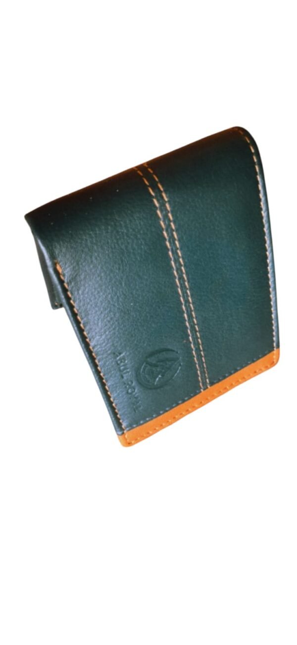 ABUL ROYAL Genuine Leather Teal Blue Bifold Wallet for Men with Coin Pocket and Card Slots - Image 2