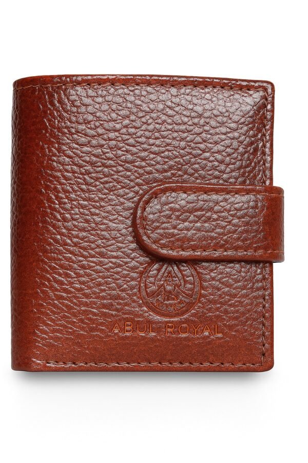 ABUL ROYAL Classic Brown Tri-Fold  Genuine Leather Wallet with Card slods & Coin Pocket. - Image 3