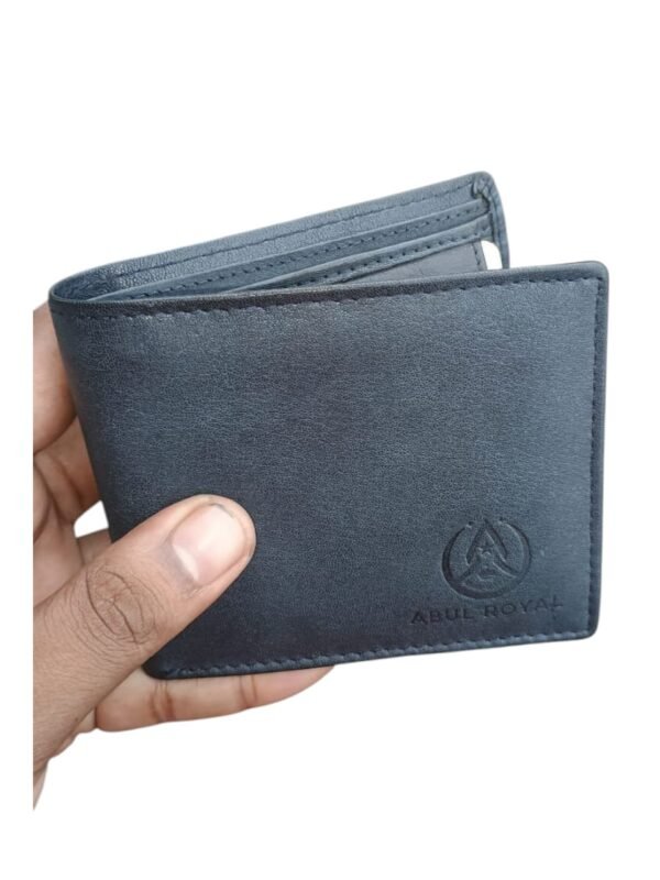 ABUL ROYAL Men’s Genuine Leather Wallet – Slim Bi-Fold Wallet with Card Slots & Coin Pocket | Stylish Black Leather Wallet for Men