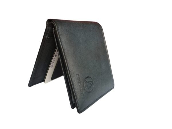 ABUL ROYAL Men’s Genuine Leather Wallet – Slim Bi-Fold Wallet with Card Slots & Coin Pocket | Stylish Black Leather Wallet for Men - Image 4