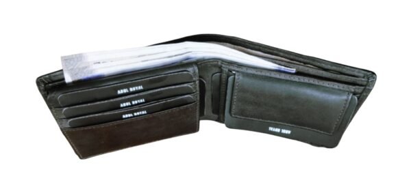 Abul Royal Classic Bifold Black color mens Genuine leather Wallet with Coin Pocket & Card slot - Image 3