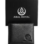 ABUL ROYAL Genuine Leather Men's Wallet |Brown Bi-Fold Wallet with Coin Pocket, Card Slots & ID Window