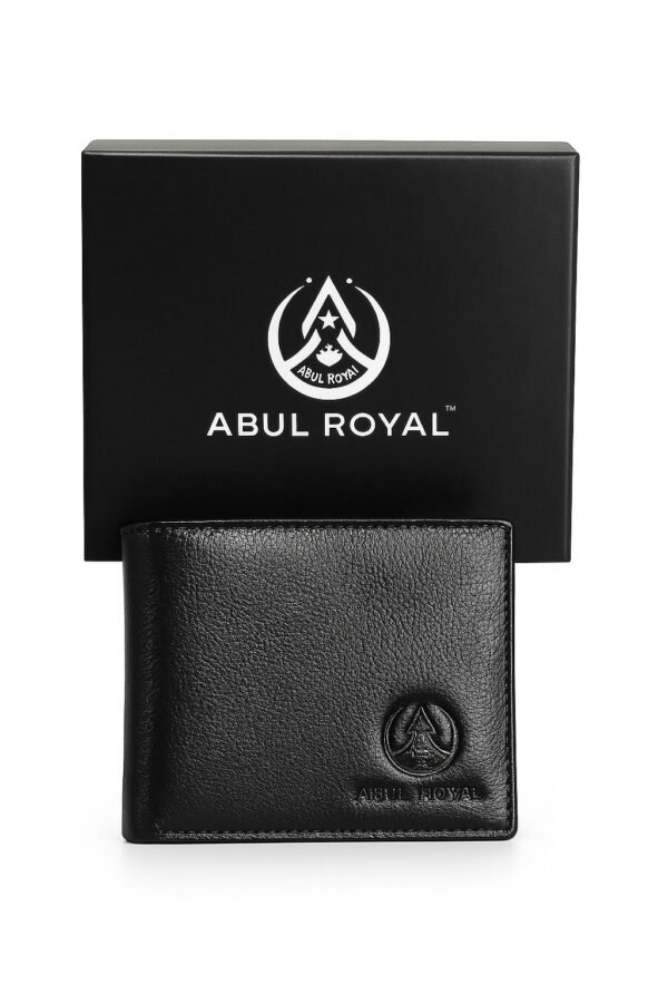 ABUL ROYAL Genuine Leather Men's Wallet |Brown Bi-Fold Wallet with Coin Pocket, Card Slots & ID Window