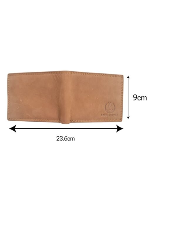 Abul Royal Men's Genuine Leather Brown Wallet with Coin Pocket & Card Slots - Image 2