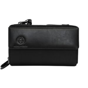 Black Women Sling Bag Pure Leather Women's Wallet & Cross body Clutch