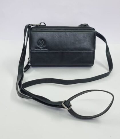 Black Women Sling Bag Pure Leather Women's Wallet & Cross body Clutch